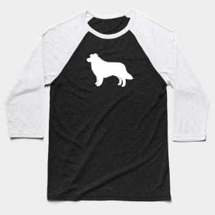 Border Collie Silhouette Baseball T-Shirt